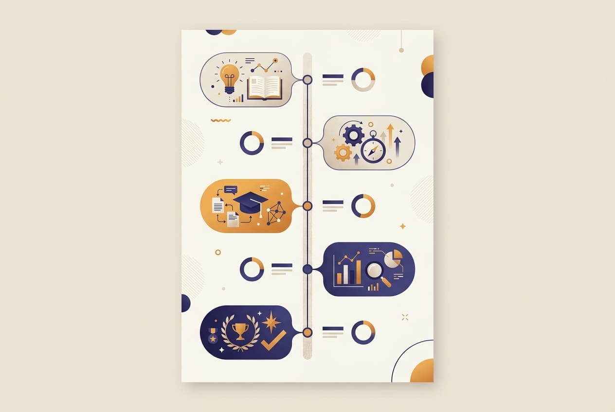 Roadmap infographic example generated by Adeptly